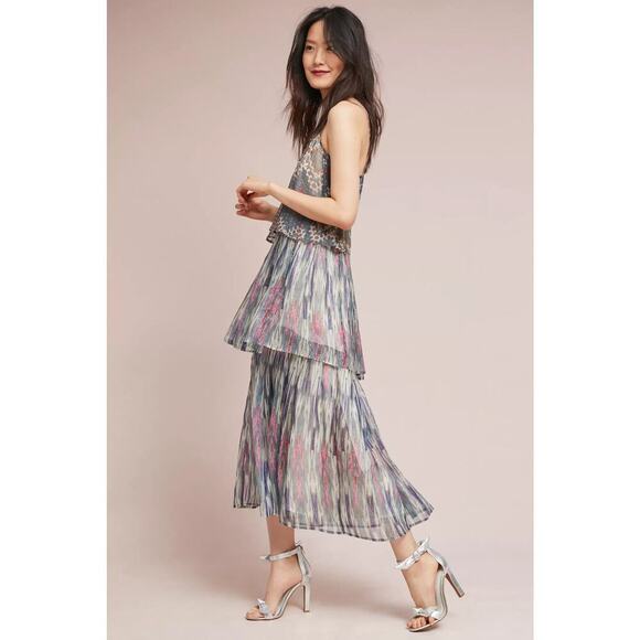 Anthropologie Meadow Rue Josie Tiered Maxi Dress Size 0 - Picture 2 of 8
